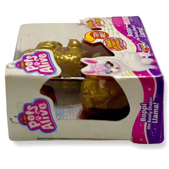 Zuru, Pets Alive, Super Rare, Gold Boppi Lama Mini Pet, Series 2, #12 - Picture 8 of 10